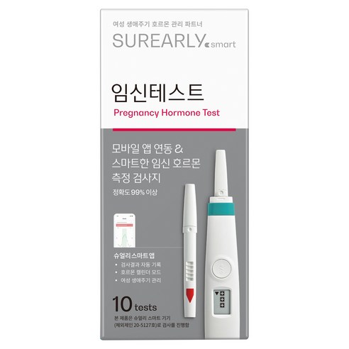 슈얼리 스마트 임신테스트기 기기 별매, 10개입, 1개