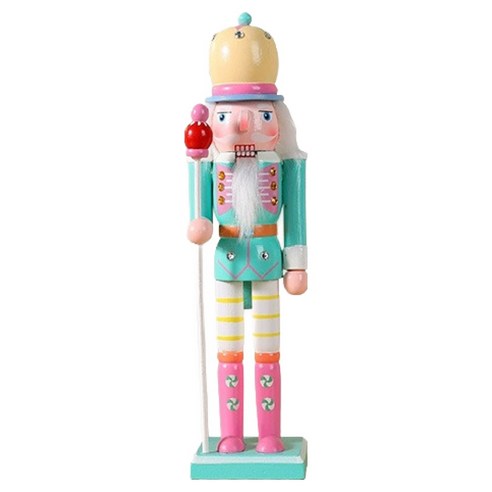 PDS홈데코 깜찍한 사탕나라 호두까기 인형 30.5cm 높이 장식품, 민트