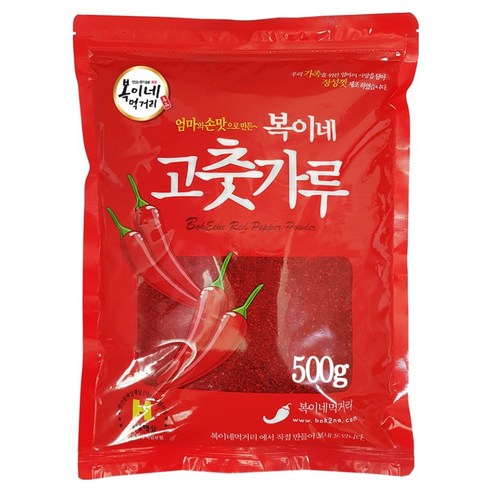 복이네먹거리 보통맛 김치용 고춧가루, 500g, 1개