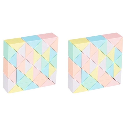 퍼줌 마카롱 스네이크 퍼즐 시리즈 일반큐브 36p, 혼합색상, 2개