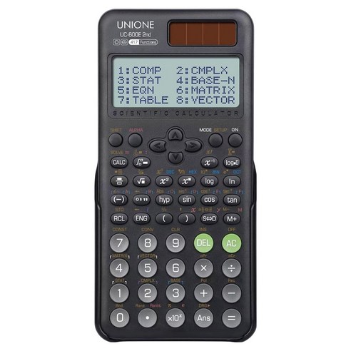 유니원 공학용 계산기, 1개, UC-600E 2nd(다크블랙)