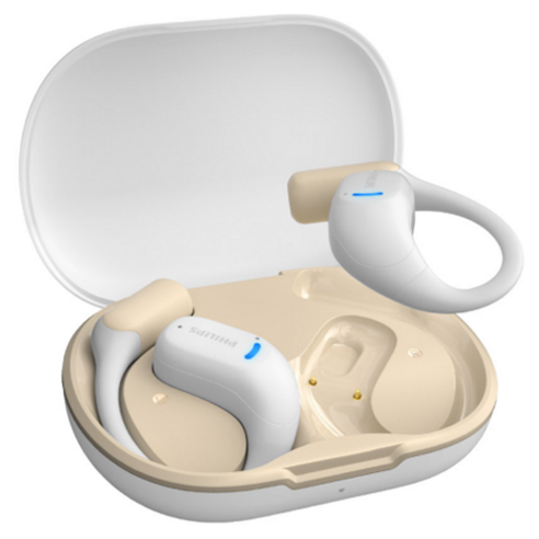 필립스 Hi-Fi ENC 노이즈캔슬링 무선 오픈 귀걸이형 블루투스 5.4 이어폰, TAA6709, 화이트