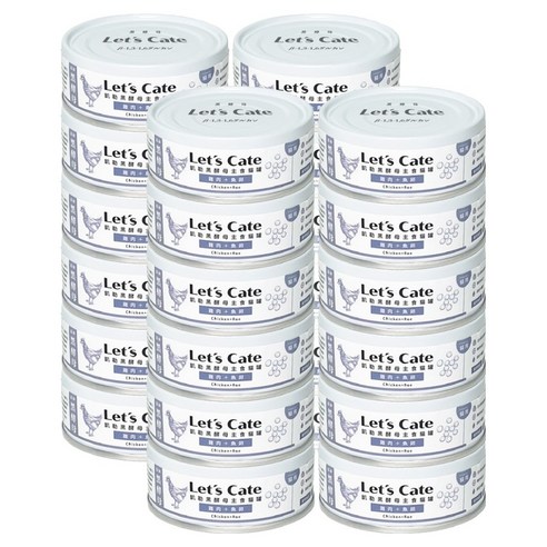 레츠케이트 고양이 오레오 흑효모 컴플리트 뉴트리션 주식캔, 24개, 80g, 닭고기 + 어란