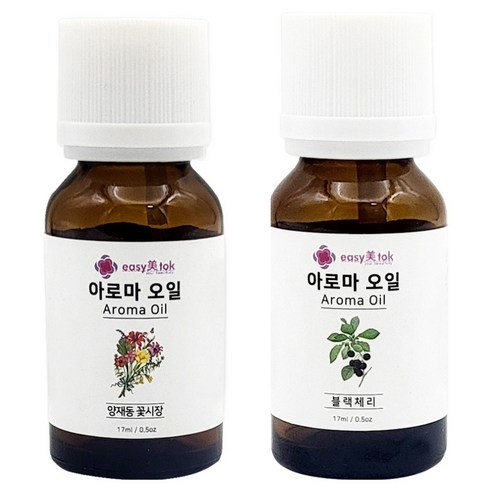 이지미톡 아로마 오일 방향제 원액 2종 x 17ml 세트, 1개, 양재동꽃시장, 블랙체리