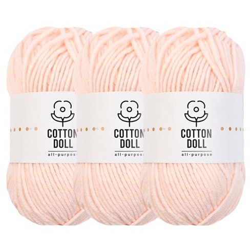니뜨 코튼돌실 50g x 3p + 코튼 라벨 세트, 3개, 9소프트스킨