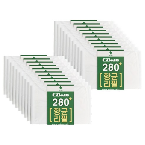 이지캔 향균 리필 280 기저귀 쓰레기 봉투, 20개, 27L