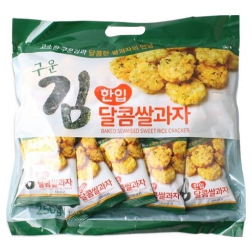구운김 한입 달콤 쌀과자, 1개, 250g