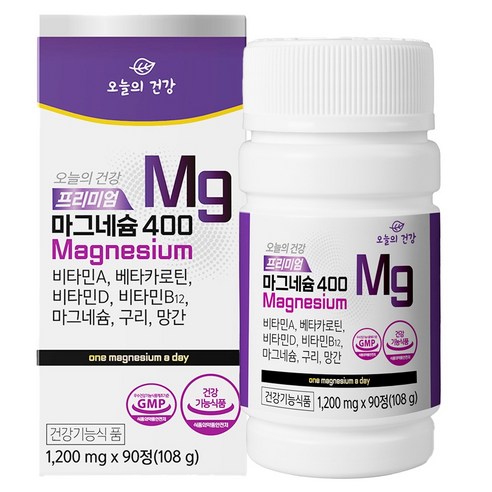 오늘의건강 프리미엄 마그네슘 400 108g, 90정, 1개