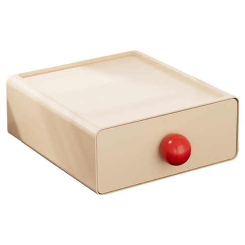 KODACHIEF 책상정리함 데스크정리 사무용 수납함 20 x 20 x 7.5 cm, 화이트, 1단