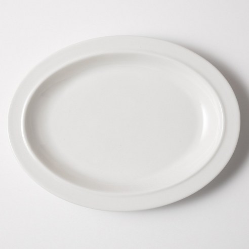 시라쿠스 메이플 타원접시 23cm, 화이트, 1개