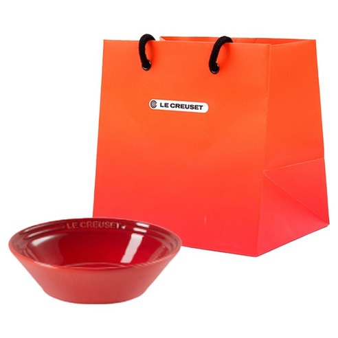 르크루제 네오 얕은 디쉬 16cm + 쇼핑백, 빨강, 1개, 디쉬 + 쇼핑백