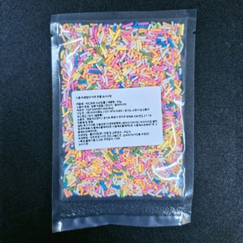 이홈베이킹 레인보우 스프링클, 40g, 1개