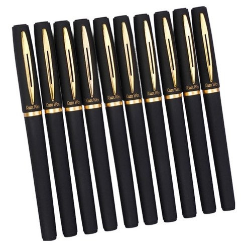 굿굿샵 필기감 좋은 고급 젤펜 0.7mm, 블랙, 10개