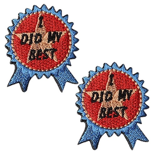 동대문단추왕 열접착식 자수 와펜 패치, 훈장, 2개