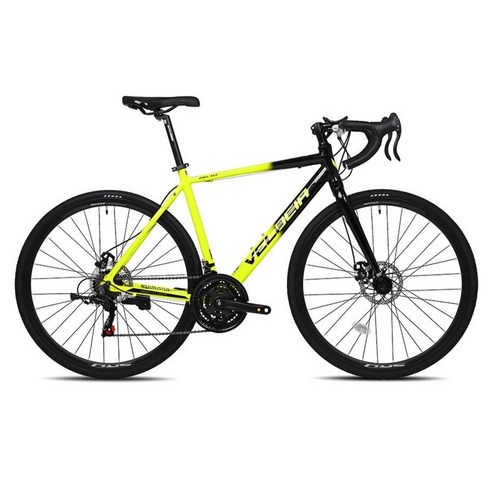 벨로시아 펜서 R2.1D 알루미늄 시마노 21단 로드 자전거 470mm 미조립, 1개, 180cm, 블랙 + 라임