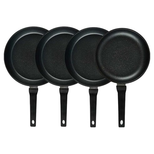 퀸센스 디너 후라이팬 세트 4개, 브라운, 1세트, 후라이팬 28cm 3p + 후라이팬 24cm