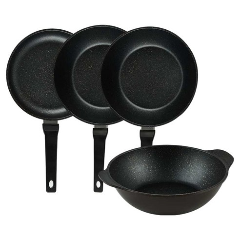 퀸센스 디너 후라이팬 4종 세트 4개, 브라운, 1세트, 후라이팬 24cm + 궁중팬 28cm(2p)+ 파티웍 28cm