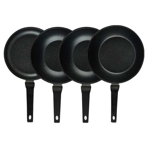 퀸센스 디너 후라이팬 4종 세트 4개, 브라운, 1세트, 후라이팬 24cm + 궁중팬 24cm(2p) + 궁중팬 28cm