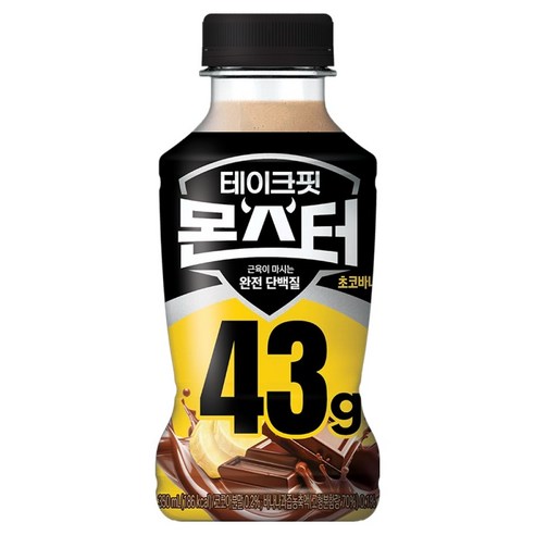 테이크핏 몬스터 초코바나나 근육이 마시는 완전 단백질, 350ml, 1개