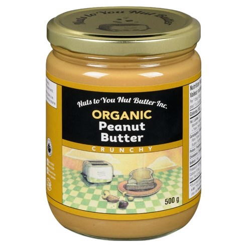 너츠투유 유기농 피넛버터 크런치 고단백 고식이섬유, 500g, 1개