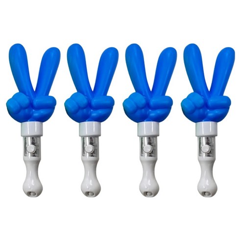 파티공구 LED 손가락브이 응원봉, 블루, 4개
