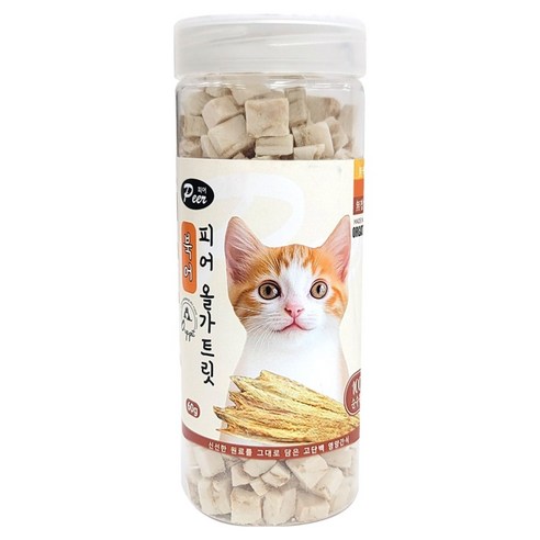 올가트릿 피어 고양이 맛있는 통간식, 1개, 60g, 북어