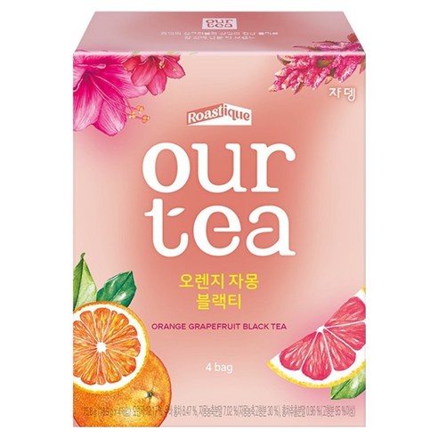아워티 쟈뎅 오렌지 자몽 블랙 티, 18.9g, 4개입, 1개