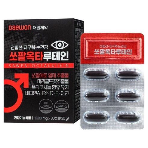 대원제약 전립선 지구력 눈건강 쏘팔옥타 루테인 30g, 30정, 1개