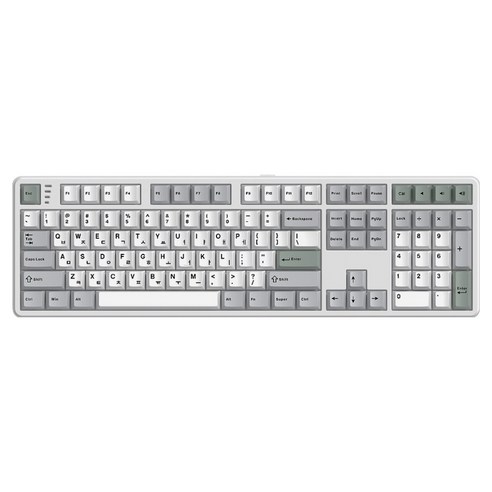 한성컴퓨터 저소음 가스켓 3모드 폼떡 유무선 기계식 키보드, 메탈화이트, GK798 PRO, KTT저소음블루