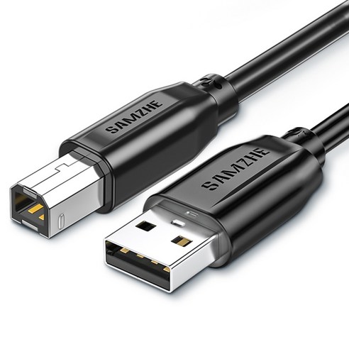 SAMZHE USB2.0 AM BM AB 연장 케이블, 1개, 2m