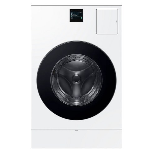 삼성전자 Bespoke AI LCD 콤보 세탁기 109.2mm 25kg+15kg 방문설치, WD80F25CHW, 화이트
