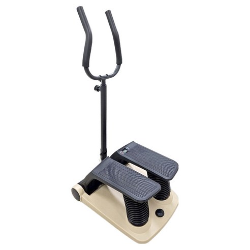 층간소음 걱정 없이 집에서 즐기는 에어클라이머 스텝퍼, 손잡이와 밴드로 운동 효과 UP!