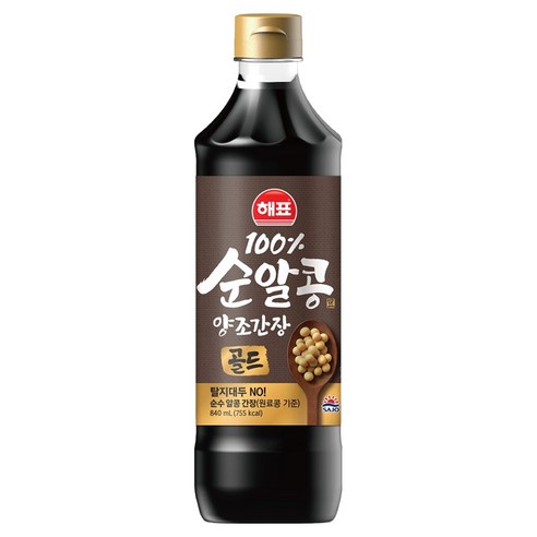 해표 순알콩 양조간장 골드, 1개, 840ml