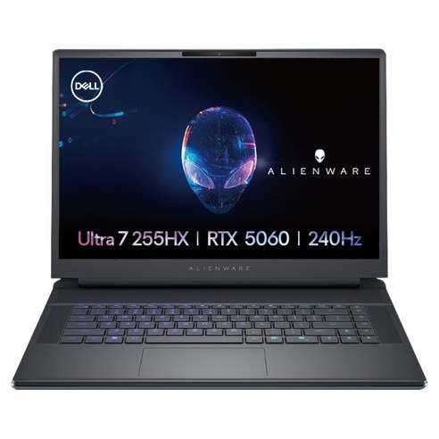 델 2025 에일리언웨어 AREA 51 16 코어Ultra7 인텔 14세대 지포스 RTX 5060, Liquid Teal, 1TB, 16GB, WIN11 Home, DAA16250-WH01KR