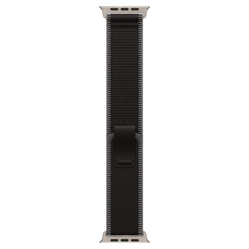 Apple 정품 2025 애플워치 트레일 루프, 그린/내추럴 티타늄, 1개, 49mm, S/M