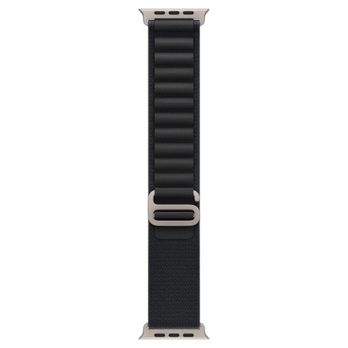 Apple 정품 2025 애플워치 알파인 루프, 블랙/내추럴 티타늄, 1개, 49mm, Medium