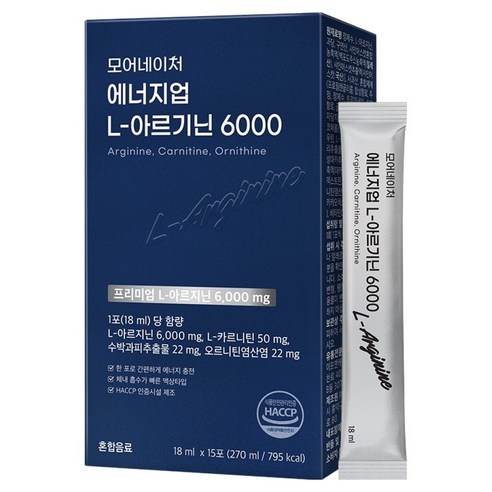 모어네이처 에너지업 L 아르기닌 샤인머스켓맛 6000 15p