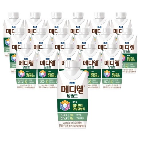메디웰 당솔브 호두맛 혈당관리 균형영양식, 200ml, 18개