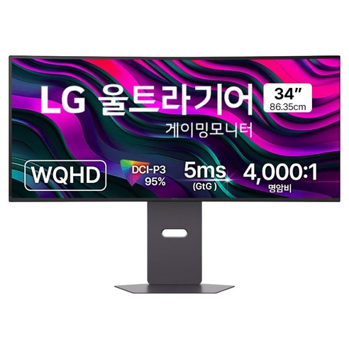 LG전자 WQHD 울트라기어 게이밍 모니터 방문설치, 86.35cm, 34G600A