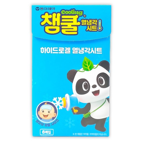동아제약 챔쿨 열냉각시트 쿨링 하이드로겔 40 x 90 mm, 1개, 6개입