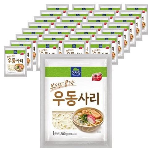 면사랑 부드럽고 쫄깃한 우동사리, 200g, 40개