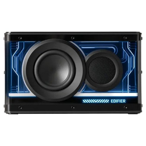 에디파이어 QD25 데스크탑 투명 블루투스 스피커 25W, EDF286014, 블랙