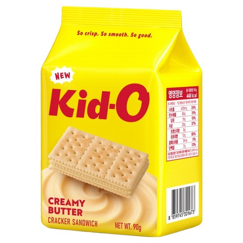 Kid-O키도 크리미 버터향 크래커, 90g, 1개