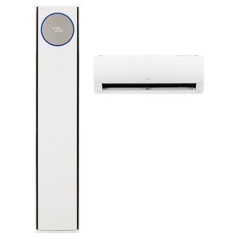 LG전자 인버터 81.8㎡ + 18.7㎡ 휘센 AI 오브제컬렉션 타워I 2 in 1 멀티형 에어컨 5 시리즈 방문설치, FQ25FN5BA2(카밍베이지), 일반배관형