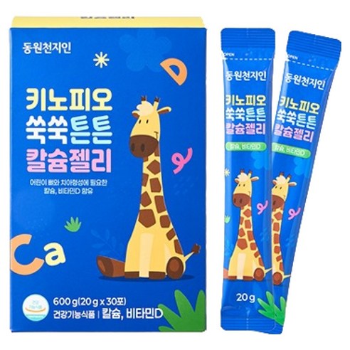 천지인 키노피오 쑥쑥튼튼 칼슘젤리 30p, 600g, 1개
