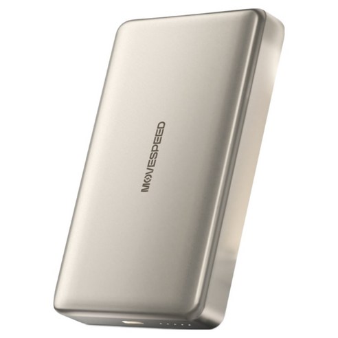 무브스피드 20W 맥세이프 무선 충전 보조배터리 10000mAh, 샴페인 골드, YSPBW10
