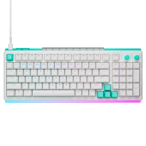로지텍 G512 X 98 래피드 트리거 유선 게이밍 키보드, 화이트, 920-014015, 적축