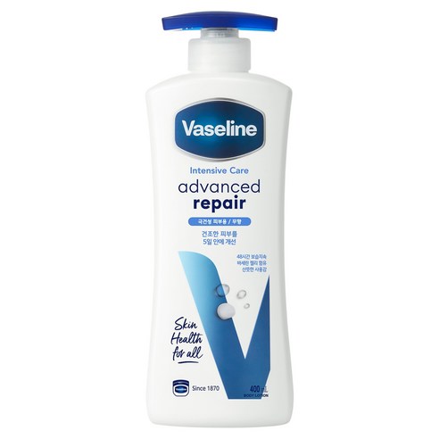 바세린 인텐시브 케어 어드밴스드 리페어 바디로션 무향, 400ml, 1개