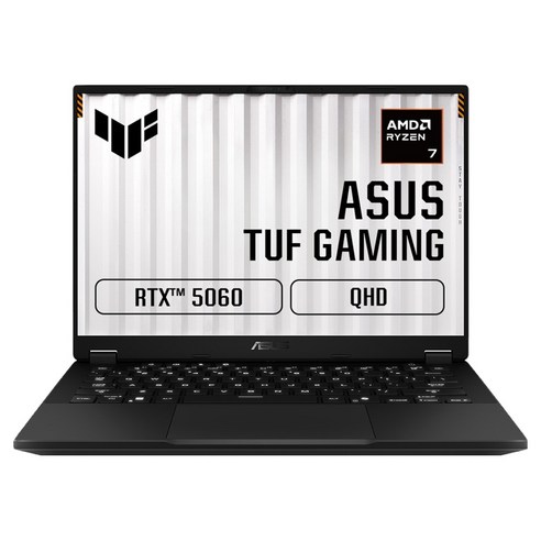 에이수스 2026 TUF 게이밍 A14 라이젠7 라이젠 200 시리즈 지포스 RTX 5060, 예거 그레이, FA401UM-RG006, 4TB, 16GB, Free DOS