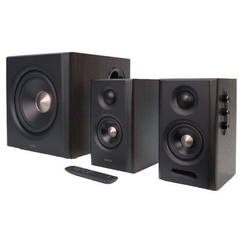 에디파이어 S355DB 2.1채널 150W 액티브 블루투스 스피커, WALNUT, EDF100121